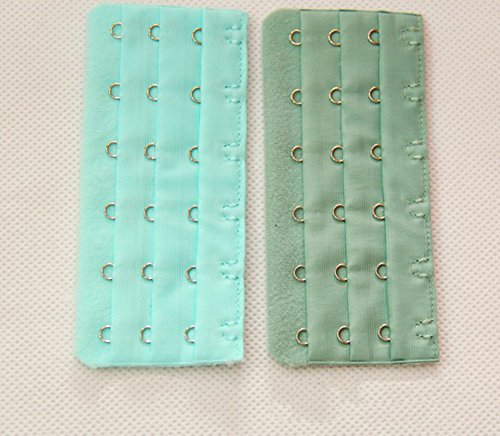 Ewandastore 10pcs Assorted Colors Women 6 Hook 3 Rows Spacing Bra Extender Strap