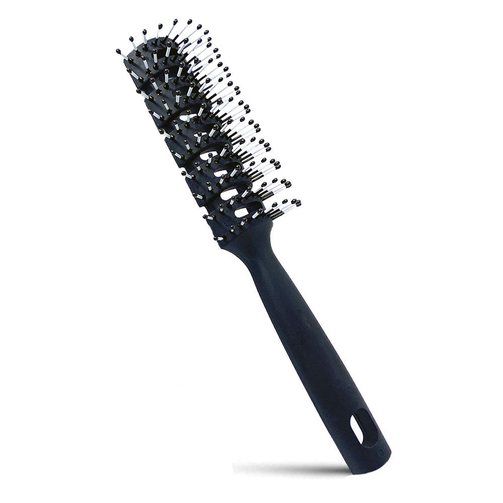 Hair Brush, Vent Brush For Men & Women, Vented Hairbrush for Blow Drying, Wet or Dry With Ball Tipped Bristles, For Short Straight Hair Perfect for Styling (Space Brush PRO)