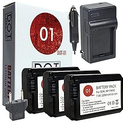 See 3x DOT-01 Brand Sony DSC-RX10 III Batteries and Charger for Sony DSC-RX10 III Camera and Sony RX10 III Battery and Charger Bundle for Sony FW50 NP-FW50 Details