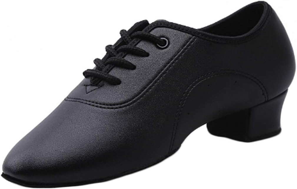 MUCHAO Men's Low-Heel Ballroom Shoes Solid Color Split-Sole Latin Dance Practice Shoes for Boys