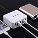 Lumsing USB desktop charger 5V 8A 5 ports square desktop charging station With Intelligent Control Chipset for iPhone iPadd HTC LG Motorola Samsung Galaxy Smartphones Tablets(White)