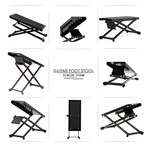 TENOR TFRM Professional Metal Guitar Foot Rest, Sturdy Guitar Foot Stool, Guitar Support for