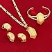 Ethiopian New Jewelry Sets 24K Real Gold Plated Eritrean Engagement Bride Wedding Habesha Jewelry (Gold)