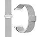 Aiiko Compatible with fitbit Ionic Bands, Metal Stainless Steel Large Size Strap,Comfortable Adjustable Closure Wrist Sport Band Replacement for fitbit Ionic Smart Watch