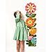 Petit Collage Folding Growth Chart, Garden Flowers