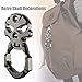 Hephis Skull Car Keychain Plus ,Heavy duty and super Thick, for Men,Women ,Bottle Opener(Gun Black)