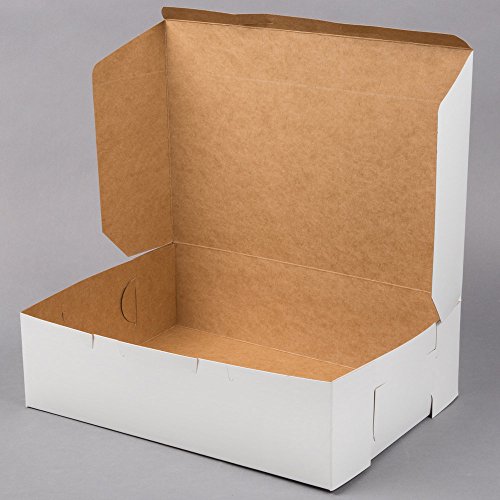 Pack of 20 WHITE 14x10x4 Bakery/Cake Box and Inserts w/ Signature Picks