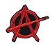 Red Anarchy Sign Patch Iron on Applique Alternative Punk Rock Clothing DIY