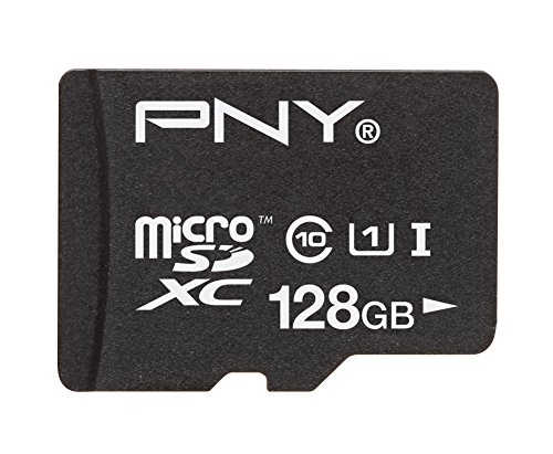 PNY High Performance 128GB High Speed microSDHC Class 10 UHS-1 up to 40MB/sec Flash Memory Card - P-SDUX128U1-GE (OLD MODEL)