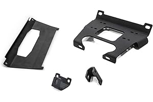 SuperATV Winch Mounting Plate for 2017-2018 Polaris RZR XP Turbo/XP 4 Turbo | RZR Winch Plate Compatible with Many OEM and Aftermarket Winches | No Drilling Required!
