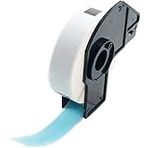 BETCKEY - File Folder Labels Replacement for Brother DK-1203 (0.66 in x 3.4 in), Compatible with Brother QL Label Printers [1 Rolls/300 Labels, Light Blue]