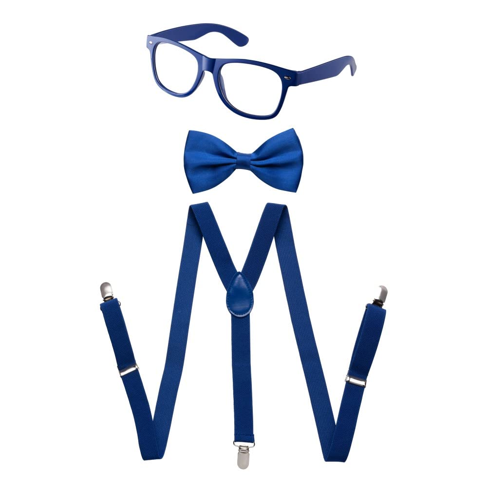Photo 1 of Dress Up America Bow Tie and Suspenders Set - Bow, Glasses & Suspenders for Boys and Girls, Party Accessories Adults & Kids