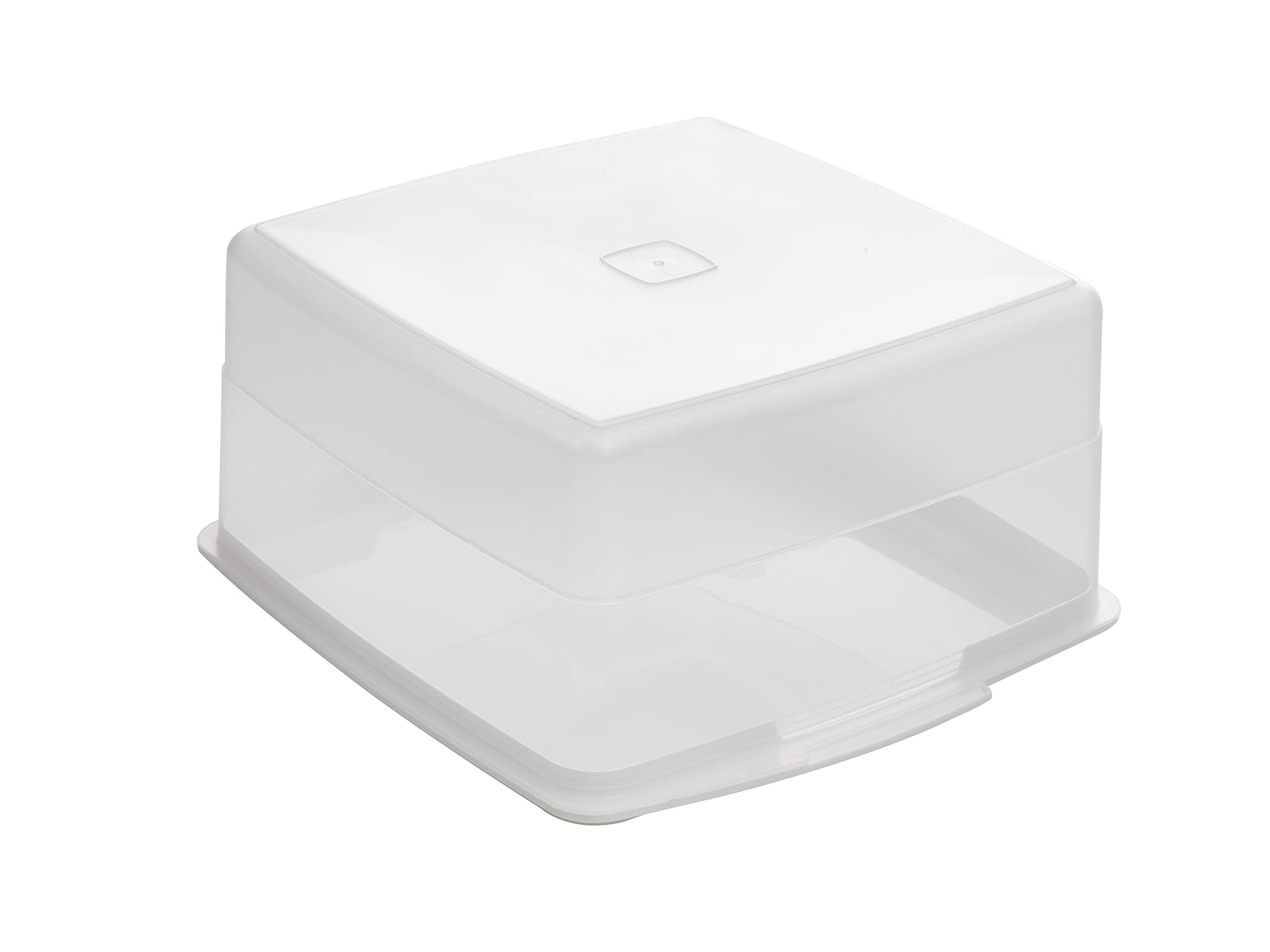 Addis 510483 Cake Seal Tight Tray Box Store Container, Clear & White, 14 litres