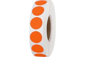 LUCKYHERN Pack of 2000 Round Color Coding Circle Dots Stickers Labels (3/4", Orange)