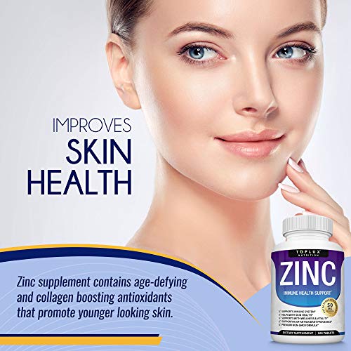 Zinc Supplement 50mg for Immune Support Pure Natural Zinc Oxide to