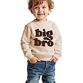 AFUKUIA Big Bro Sweatshirt Toddler Baby Boy Big Brother Announcement Pullover Kid Crewneck Long Sleeve Casual Outfit