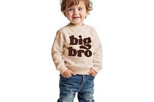 AFUKUIA Big Bro Sweatshirt Toddler Baby Boy Big Brother Announcement Pullover Kid Crewneck Long Sleeve Casual Outfit