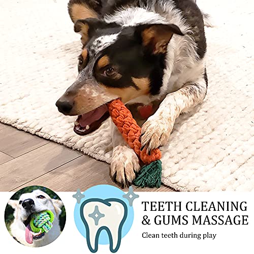 PrimePets Dog Rope Toys for Puppies Small Dogs, Pack of 6, Interactive Tug of War Dog Toys, Durable Dog Chew Toys, Tough Teething Toys Assortment