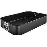 mobzio Lasagna Pan Deep, Baking Pan for Oven, 16x12x3 Inch Baking Dishes for Oven, Roasting Pan Brownie Pan with Handles, Rec
