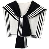 Women's Sweater Knitted Knotted Shawl Wraps,Black White Stripe Scarf Cape Tops Blouses Cross Front Poncho Sweater Wrap Knitted Shawl,Womens Shawls and Wraps