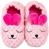 Csfry Baby Girl's Premium Soft Plush Slippers Cartoon Warm Winter House Shoes