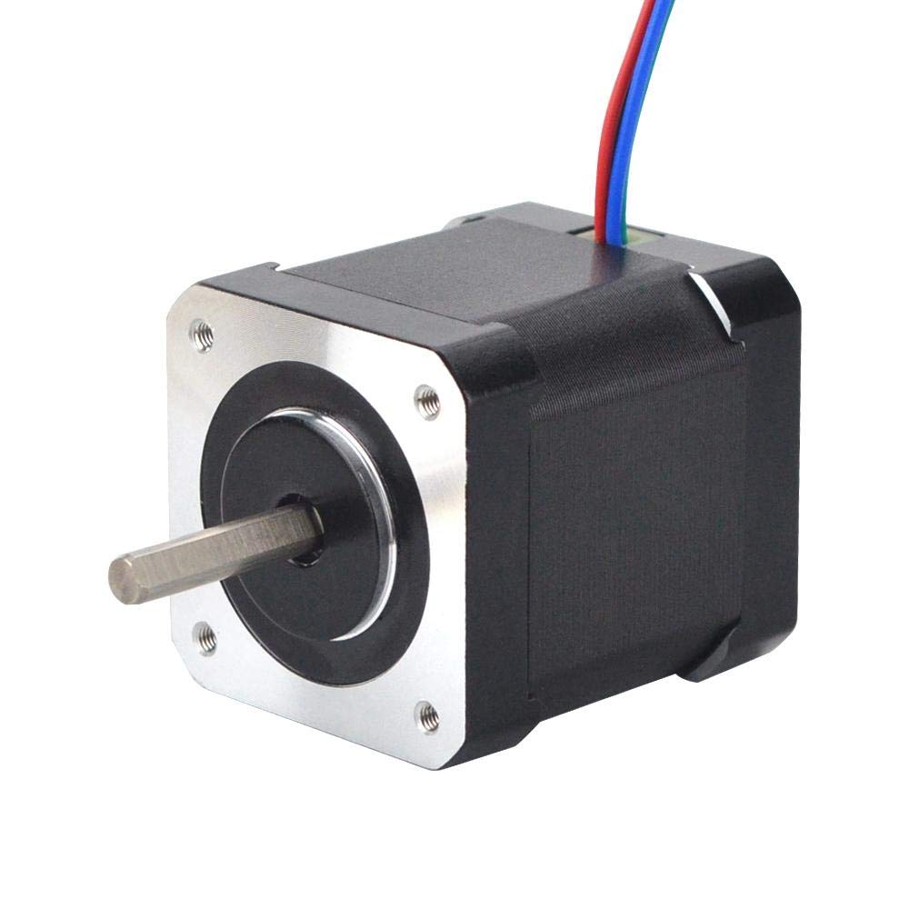 STEPPERONLINE Full D-Cut Shaft Stepper Motor Nema 17 0.9deg 46Ncm (65.1oz.in) 2A 42x48mm CNC 3D Printer
