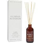 Sweet Water Decor Warm and Cozy Reed Diffuser Set - Fall and Winter Reed Diffuser Set for Home - Orange, Cinnamon, Ginger, Clove Scented Room Fragrance - Lasts 4+ Months, Made in The USA