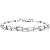 BHUBREA Moissanite Tennis Bracelet for Women 925 Sterling Silver D Color VVS1 Clarity 1.05CTTW Moissanite Bracelet Jewelry for Her Wife Mom