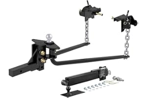 Enthuze Round Weight Distribution Hitch, 10K, With Sway Control, Ball and Chains