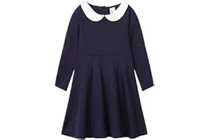 Mud Kingdom Girls Peter Pan Collar Dress Back to School Uniform
