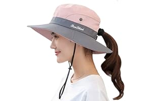 DUKARS UPF 50+ Wide Brim Sun Hat Waterproof UV Protection Bucket Boonie Hat for Women