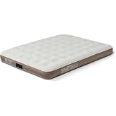 Amazon Basics Inflatable Air Mattress with Built-in Pump, Camping Mattress for Travel, Queen Size, 600lb Capacity