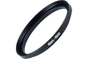 GZNLY 46mm to 49mm Step-up Adapter Rings Filter Adapter Black Metal Step Down Filter Ring Adapter Compatible with All Brand UV CPL ND Camera Lens Filter Stepping Rings (46mm-49mm)