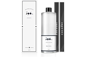 396 st. Reed Diffuser Oil Refill, Black Cherry, 16.9oz(500ml), 10 Fiber Reed Sticks/Home Fragrance, Scented Oil Refills, Oils for Reed Diffuser, Home Décor