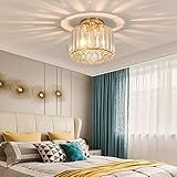 Semi Flush Mounted Ceiling Light Fixture Crystal
