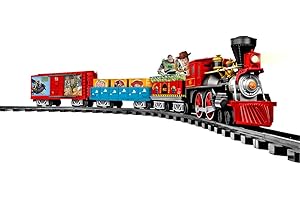 Lionel Battery-Operated Disney Toy Story Toy Train Set with Locomotive, Train Cars, Track & Remote with Authentic Train Sounds, & Lights for Kids 4+