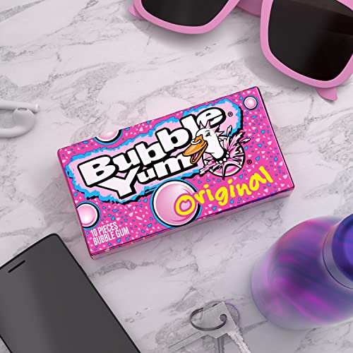BUBBLE YUM Original Flavor Chewy, Bulk Bubble Gum Packages, 2.82 oz (12