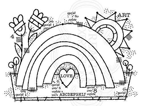 Woodware Francoise Collection-Clear Stamp-Garden Rainbow, A6 Transparent, FRS852