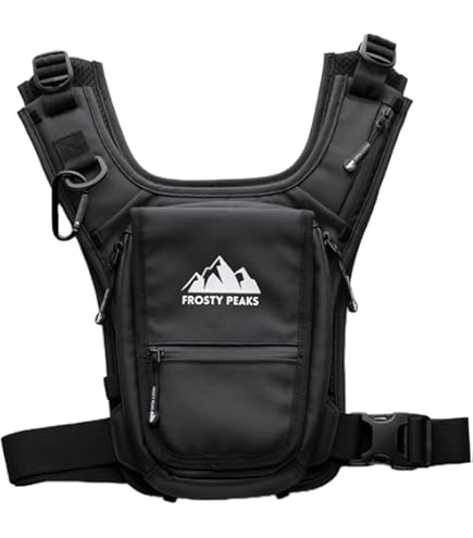Outdoor Running Chest Bag For Men, Vest Chest Bag Water Resistant , Lightweight Chest Rig Pouch For Workouts