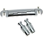 Electric Guitar Wrap Around Bridge Tailpiece for Les Paul LP Junior Chrome