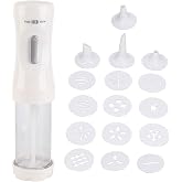 Electric Cookie Press Gun Set with 9 Discs and 1 Icing Tip, Biscuit Cake Dessert DIY Maker and Decoration