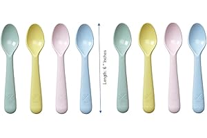 IKEA KALAS 8 no of Spoon, Mixed Colors, Plastic
