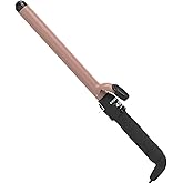 Huvcy 1 Inch Curling Iron - Ceramic Curling Iron, Fast Heat Function LCD Display 180°F-450°F Adjustable, Long Lasting Beach Waves, Dual Voltage Curler, Heat Resistant, Rose Gold