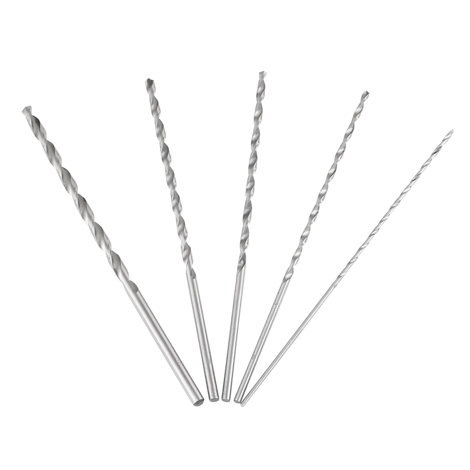 Extra Long High-speed Steel Straight Shank Twist Drill Bit Tool 2-5mm For Wood 5 Pieces Drill Bits Sliver