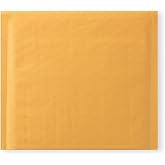 Staples CD Bubble Mailers, Gold Kraft, Peel &amp; Seal, 7.25x8 In, 12-Pk | Cushioned mailers for shipping CDs, DVDs, and small media items.