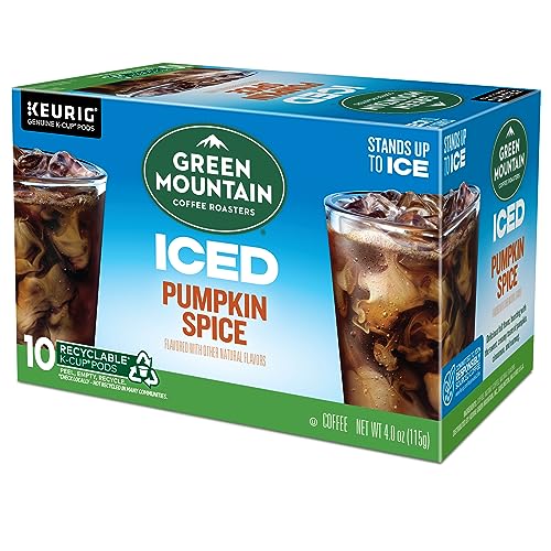 GREEN MOUNTAIN COFFEE BREW OVER ICE PUMPKIN SPICE, KEURIG SINGLE SERVE K-CUP PODS, 10 COUNT