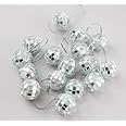 24 pcs 1.97 Inch Disco Ball Mirror Party Christmas Tree Ornament Decoration with Fastening Strap - Bright Reflective Mirror D