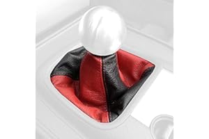 RedlineGoods Shift Boot Compatible with Honda S2000 1999-09. Tailor Made - not Universal. Genuine top-Grade Italian Black Suede (Alcantara) with Red Thread