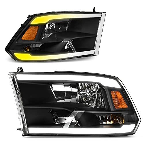 AUTOSAVER88 Fanale Anteriore Per Nissan Altima Berlina 4 Porte 2007-2009 – Cromato, Lente Trasparente, Riflettore Ambra