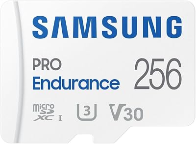 Samsung PRO Endurance 256GB microSDXC UHS-I U3 100MB/s Video Monitoring Card